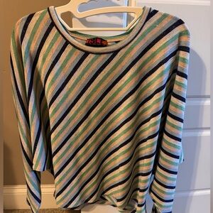 ISLE Striped knit sparkly sweater